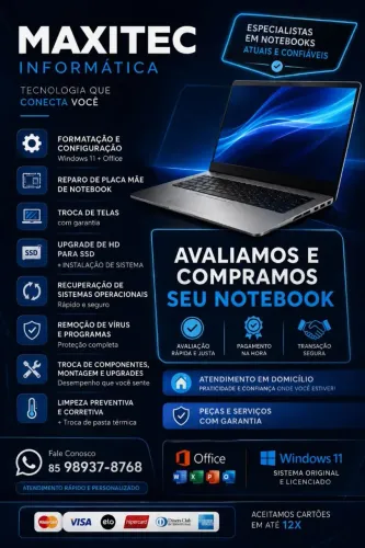 Maxitec Informática - compra, venda, Manutenção e Upgrade de Computadores e Notebooks**
