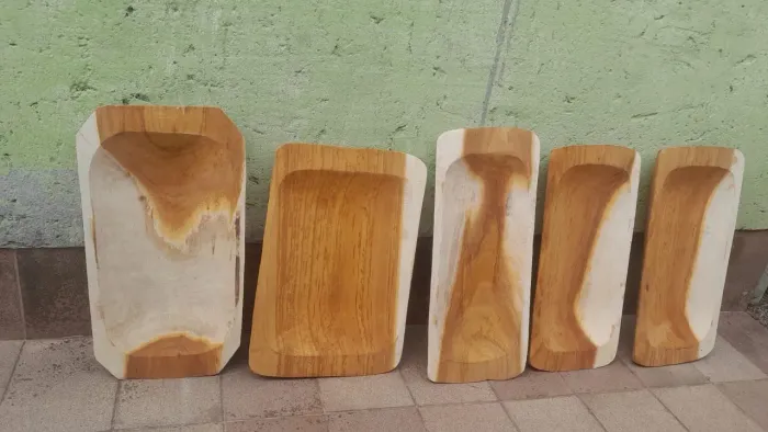 Gamela/Bandeija Artesanal Madeira Rustica
