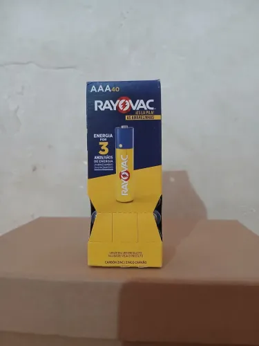 Caixa de pilhas rayovac palito