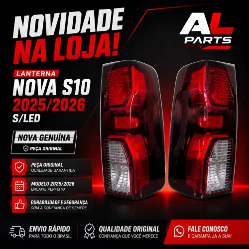 Lanterna Chevrolet Nova S10 2025 a 2026 Genuína S/Led