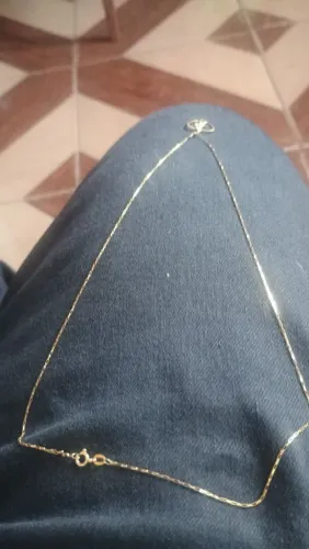 Cordão de ouro feminino tijolinho
