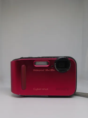 câmera cybershot dsc tf1 vermelha 16mp