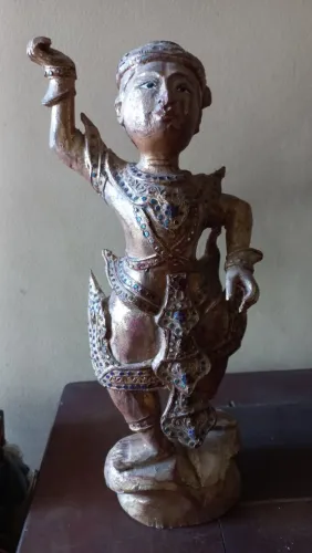 escultura tailandesa em madeira - feita a mão