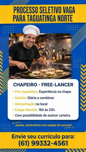Chapeiro e Auxiliar de Cozinha