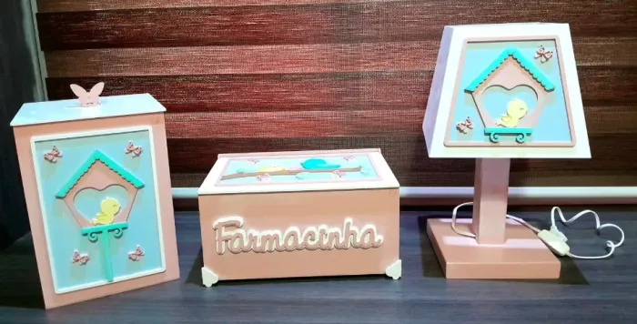Kit Bebê Personalizado Jardim Encantado  (4 Peças) 