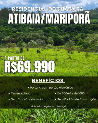 LOTES DE 600M² EM UMA REGIÃO TRANQUILA E EM CRESCIMENTO