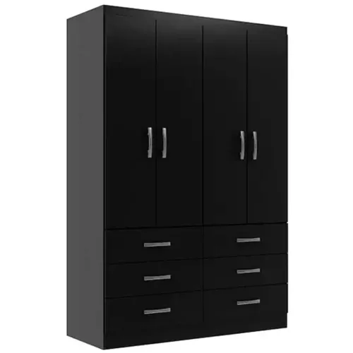 Guarda Roupa Treviso Evidencia Solteiro 4 Portas 6 Gavetas / entrega hoje