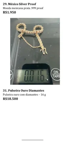 Pulseira Ouro com diamantes