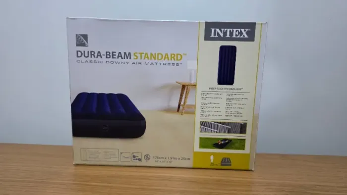 Colchão de Ar Inflável Solteiro Intex 76cm x 1.91m x 25cm Suporta 136kg