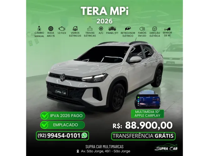 Volkswagen Tera 1.0 MPI Flex 12V 5P Mec. 2026