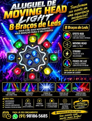 ALUGUEL DE ILUMINAÇÃO MOVING HEAD LIGHT