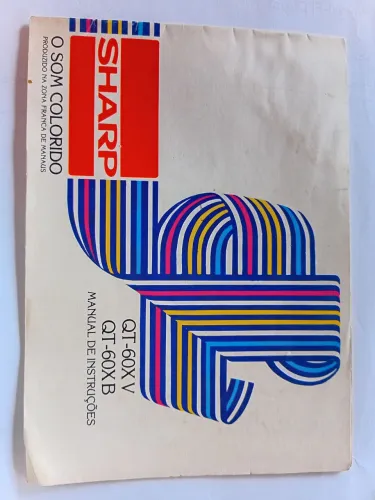 Manual Original Sharp Rádio Gravador Cassete QT-60X