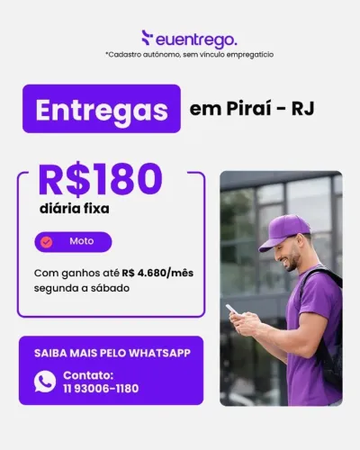 Procura-se entregador para diária em Piraí - RJ