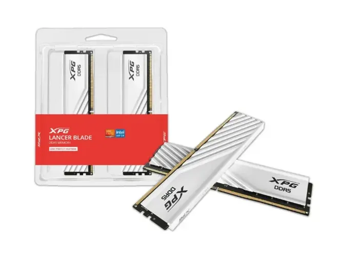 Kit Memória 2x16GB DDR5 5600MHz/1.1V (PC5-44800) ADATA XPG Lancer Blade White