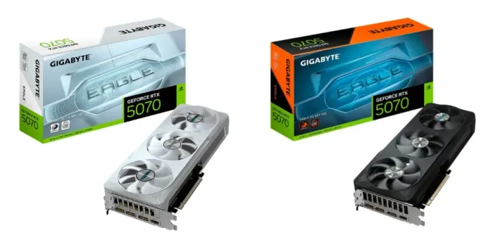 Gigabyte RTX 5070 EAGLE OC ICE SFF 12Gb - Branca e Preta disponíveis