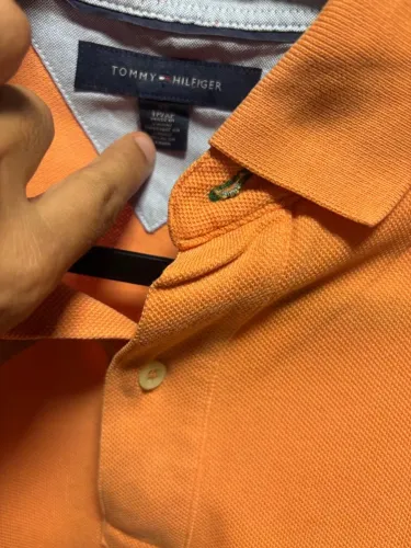 Camisa Polo Tommy Hilfiger laranja tamanho P original
