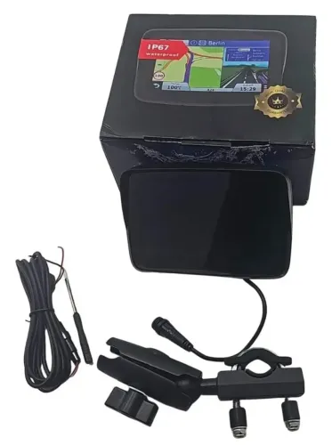 GPS PARA MOTO IP67 COM MONITOR RESISTENTE A AGUA E POEIRA