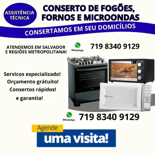 Assistência técnica e conserto para fogões, fornos e microondas