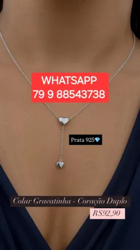 COLAR PRATA 925 GRAVATINHA - ORIGINAL TEMOS PULSEIRA BRINCO CHOKER BRACELETE NAMORADOS
