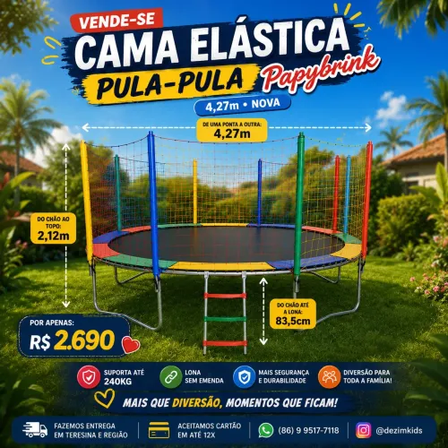 Cama elástica pula-pula 4,27m Papybrink 
