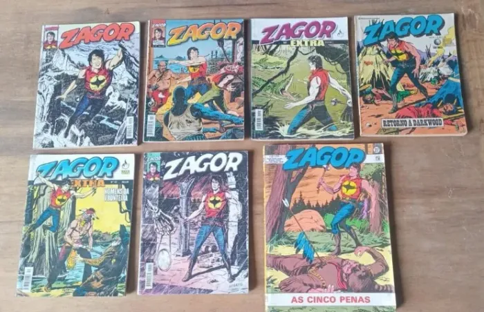 Lote de 10 Gibis Zagor Editora Mythos, Globo, Record