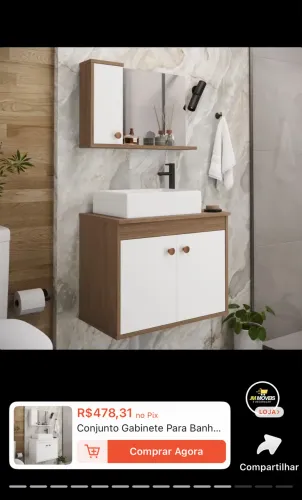 Balcão+cuba+espelheira novo na caixa