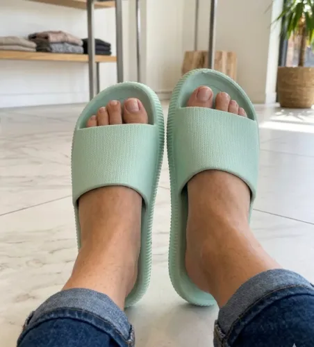 ? CONFORTO + ESTILO ?  Essa rasteirinha maravilhosa na cor verdinha (super tendência ?)