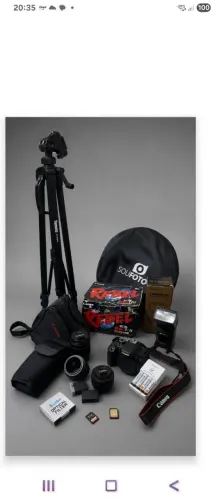 Kit Fotografia Profissional Canon T6i (13k Cliques) + Flash + Acessórios