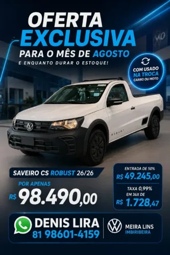Volkswagen Saveiro Robust 1.6 Total Flex 16V 2026