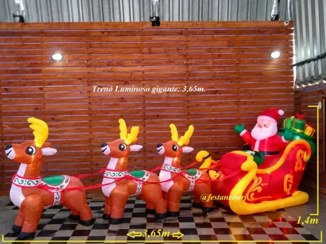 Decorações de Natal Presépio e trenó luminosos gigantes
