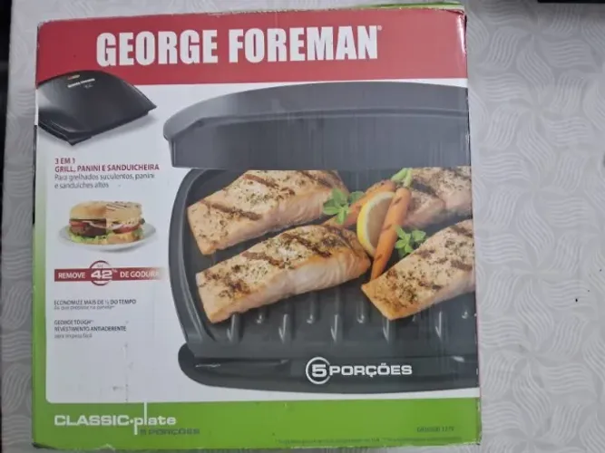 Grill E Sanduicheira George Foreman 5 Porções 127v - NOVO SEM USO