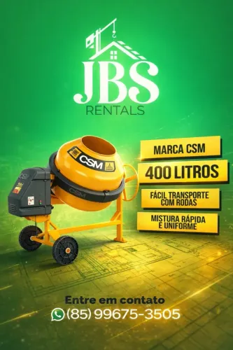 Aluga-se!!! Betoneira CSM 400L - A Potência que sua Obra Precisa em Fortaleza!