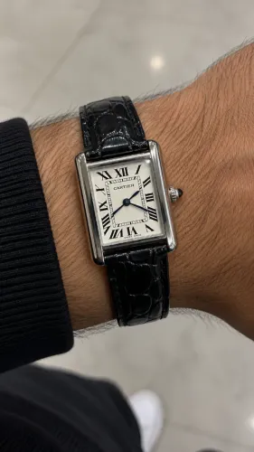 Relógio caixa quadrada masculino pulseira de couro