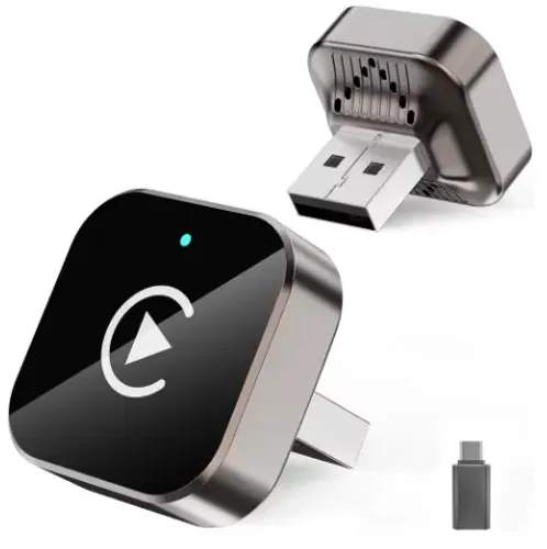 Adaptador Wireless CarPlay para Apple iPhone e AndroidAuto USB