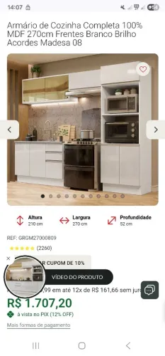 Armário cozinha - 100% MDF novo