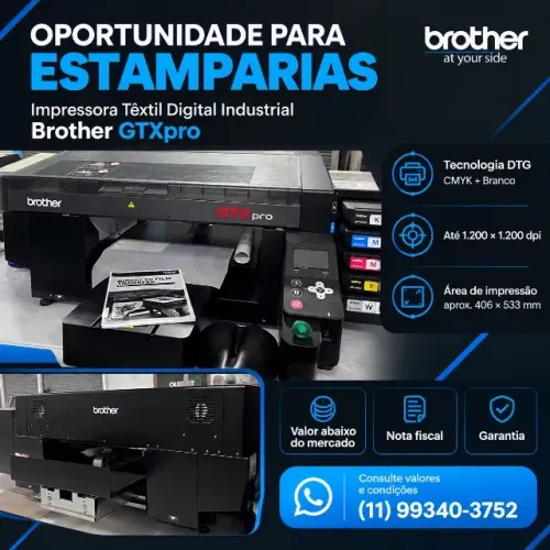 Impressora Têxtil Digital Industrial Brother GTXpro