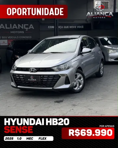 Hyundai HB20 Sense Plus1.0 Flex 12V Mec. 2025