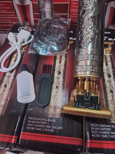 Máquina de acabamento sem fio profissional para cabelo e barba 