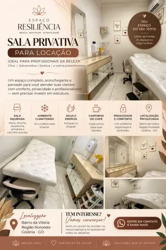Alugo Sala Privativa Equipada para Estética, Cílios e Sobrancelhas - Goiânia