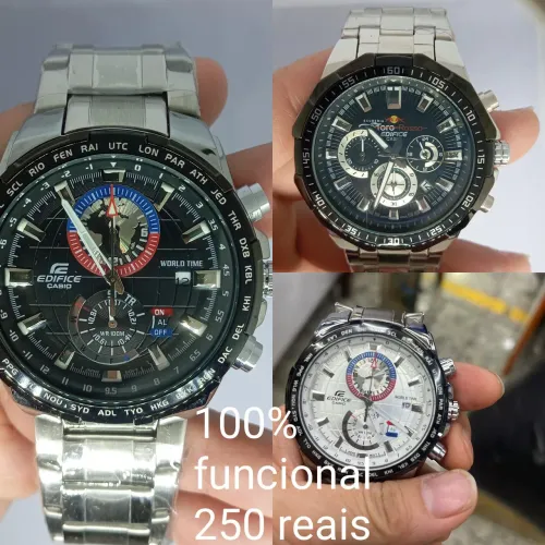 Relógio Casio edifício,1 linha, todos os ponteiros funcional