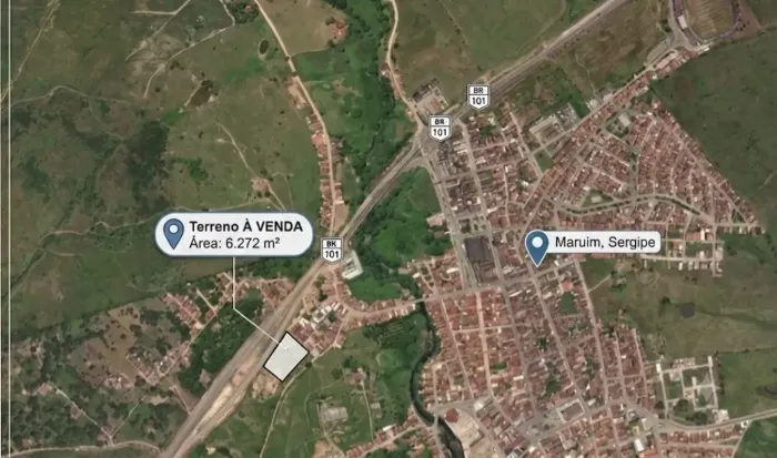Terreno à venda, na BR 101, Maruim, SE. Na Beira da Pista. Ideal para Posto de combustívei