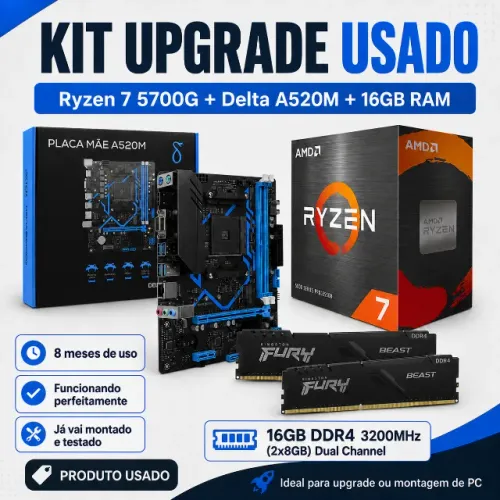 Kit Upgrade Ryzen 7 5700G + A520M + 16GB RAM 3200MHz