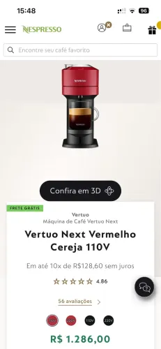 Nespresso Vertuo Next Vermelha 110v - Impecável