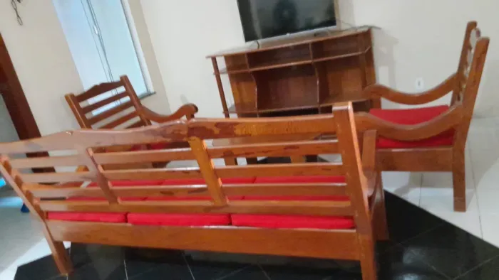 Sofá e Rack (Conjunto de Sala)