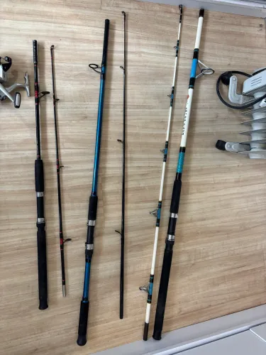 Varas de pesca e molinetes para pesqueiros, mar etc kit top para iniciantes 