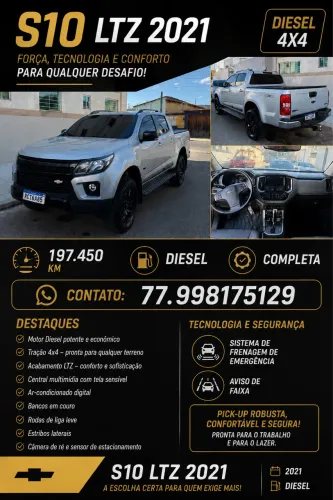 Chevrolet S10 Pick-up LTZ 2.8 TDI 4X4 CD Dies.aut 2021