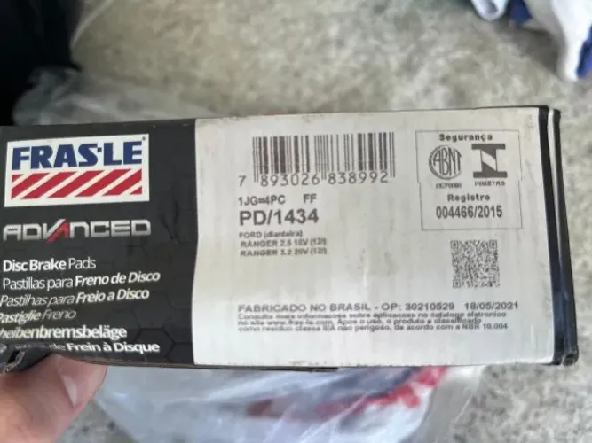 Pastilha de Freio Dianteira Ranger / Troller T4 - Fras-le PD/1434