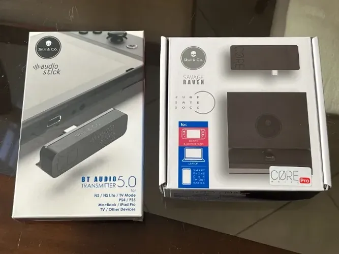 Dock Pro e adaptador audio Bluetooth Skull Savage Raven Switch OG OLED V1 V2 jumpgate stic