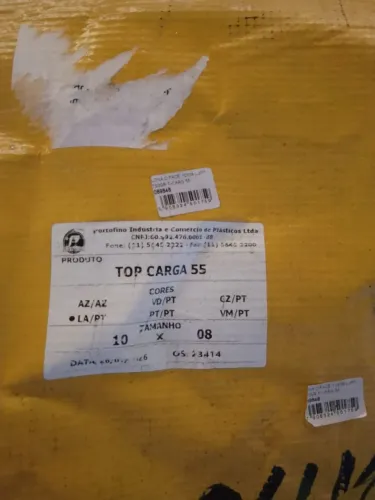 Lona de PVC Laranja 8x10m Top Carga 55 Reforçada 0.55mm Impermeável Industrial