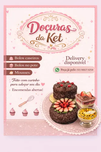 Bolos caseiros e bolo no pote 